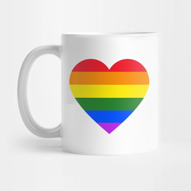 LGBT Rainbow Pride Flag Heart by SpaceAlienTees